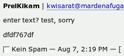 Enter text? Test, sorry…