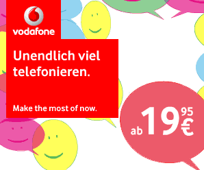 Vodafone. Unendlich viel telefonieren. Make the most of now