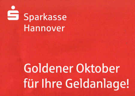 Sparkasse Hannover - Goldener Oktober für Ihre Geldanlage!