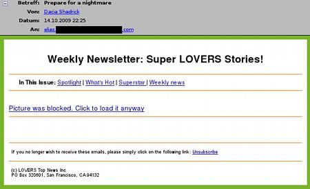 Prepare for a nightmare - Weekly Newsletter: Super LOVERS Stories! - Picture was blocked. Click to load it anyway.