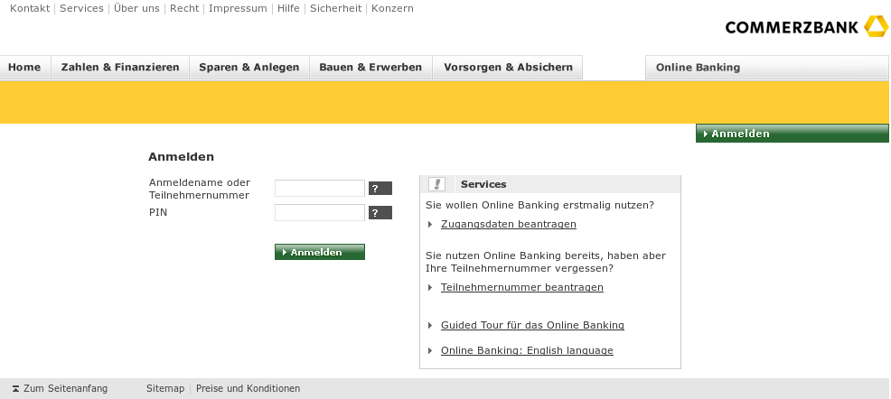 Commerzbanking login