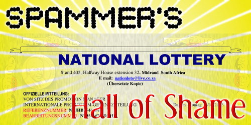 Spammer's Hall of Shame