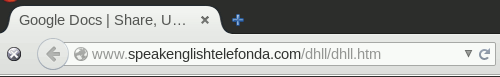 Detail: Die angezeigte URL in der Adressleiste des Browsers