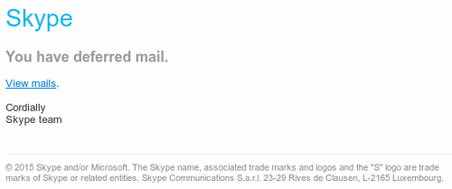 Screenshot der Phishing-Mail