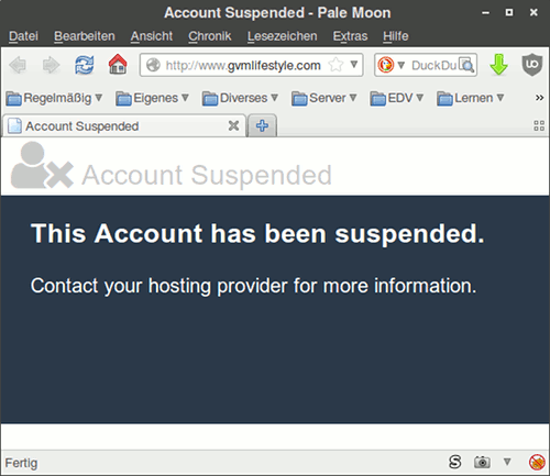 Account Suspended -- This Account has been suspended. -- Contact your hosting provider for more information.