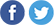 Die Logos von Facebook und Twitter