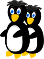 Clipart mit zwei Pinguinen