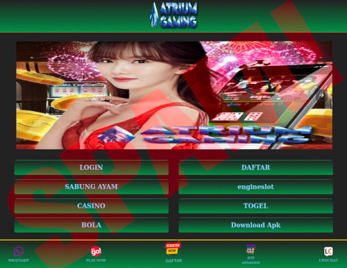 Screenshot des betrügerischen Online-Casinos in indonesischer Sprache