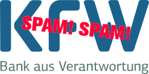 Logo der KfW, darunter der Claim 'Bank aus Verantwortung'.