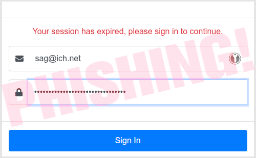 Your session has expired, please sign in to continue