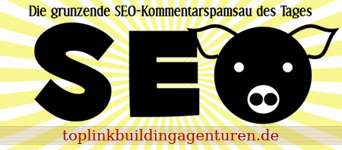 Die grunzende SEO-Kommentarspamsau des Tages: toplinkbuildingagenturen.de / webdesignagenturbayreuth.de