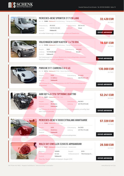 Eine Seite aus diesem Katalog