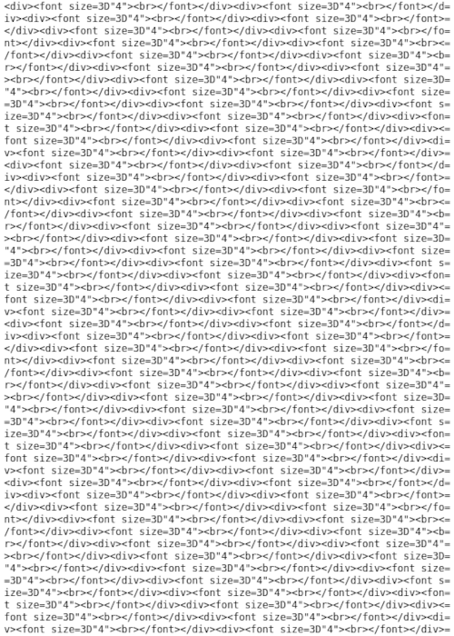 Ausschnitt aus dem HTML-Quelltext der Spam