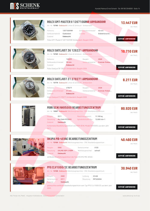 Eine Seite aus diesem Katalog